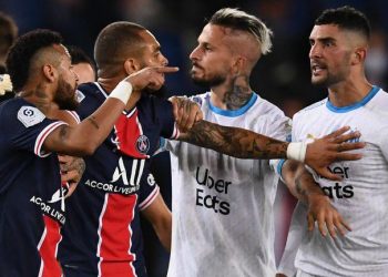 Neymar and five others sent off for punching and making Racial comments