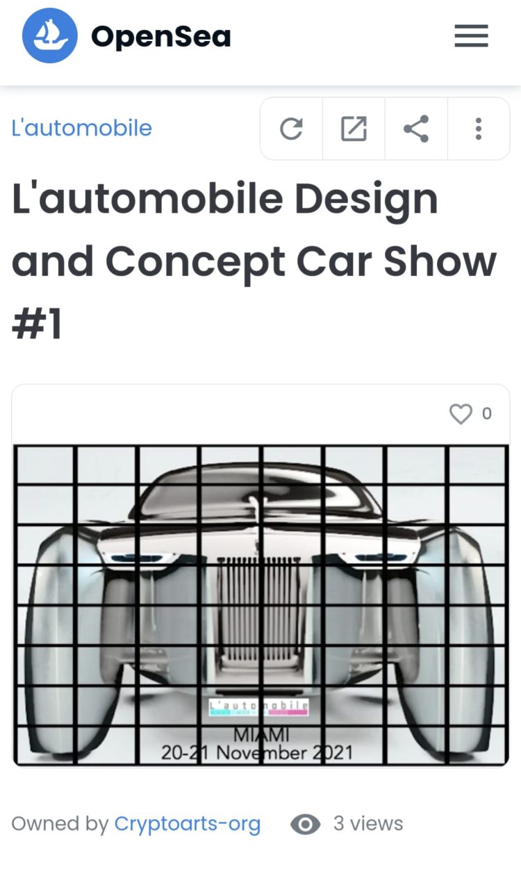 The Crypto and NFT world merging with the Automobile world, L-automobile Show is finally here
